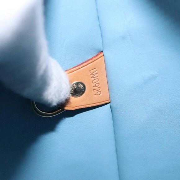 LOUIS VUITTON Monogram Vernis Houston Hand Bag Baby Blue M91005 LV Auth 132764 - Picture 13 of 16